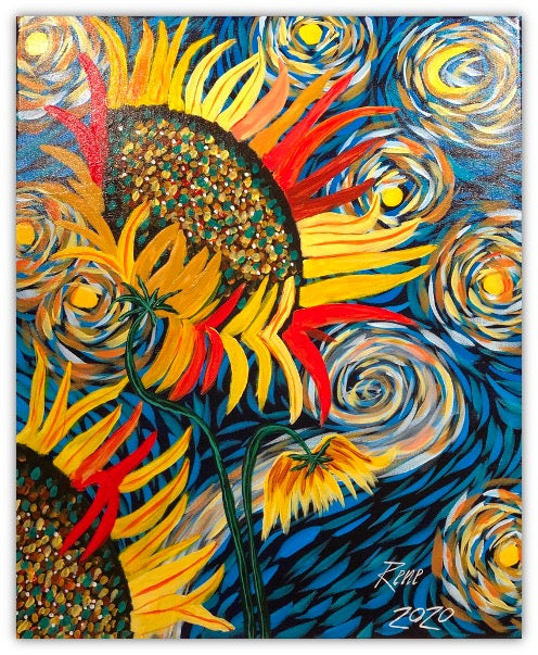 Starry Night Sunflowers